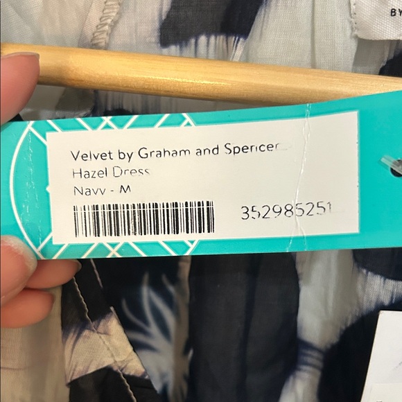 Velvet by Graham & Spencer Navy and Cream Floral Mini Dress ON SALE - Picture 11 of 11